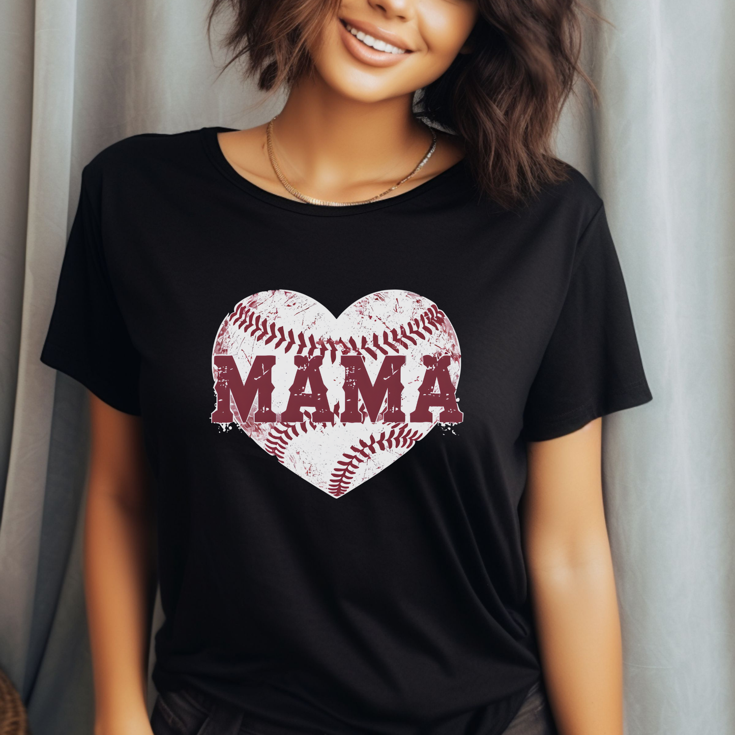 Baseball Mama Heart Tee