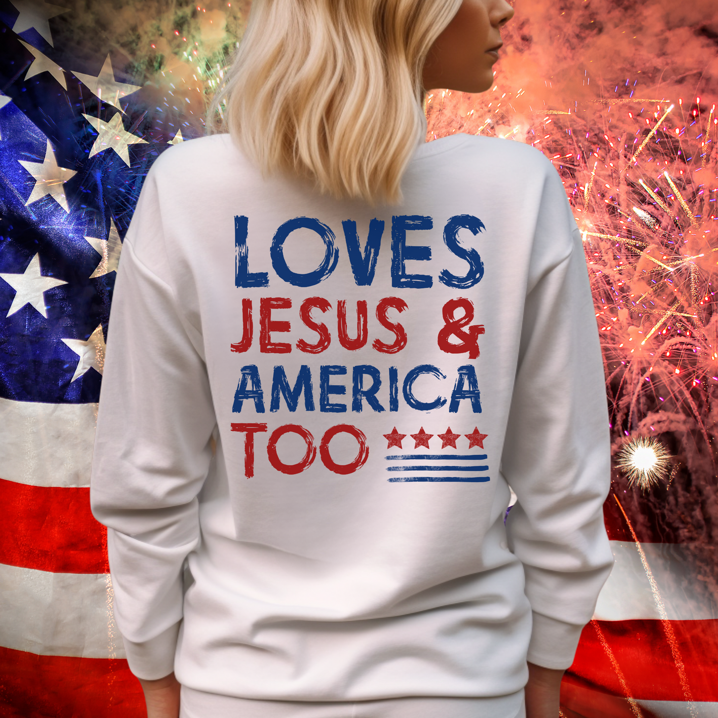 Loves Jesus And America Pullover