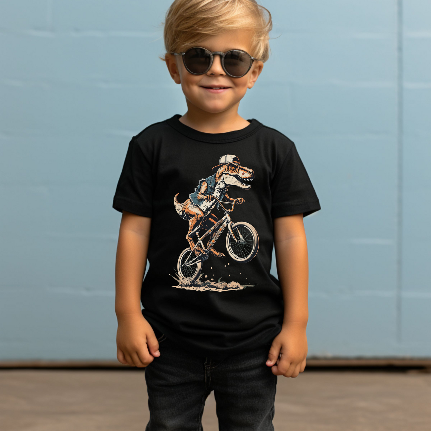 Dino On A Bike Youth Tee