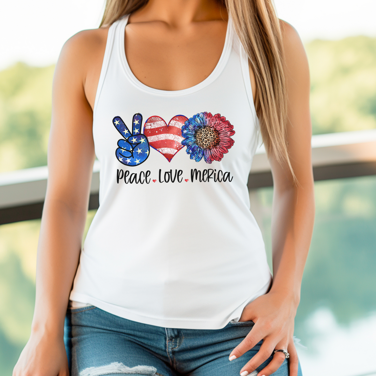 Peace Love Merica Tank