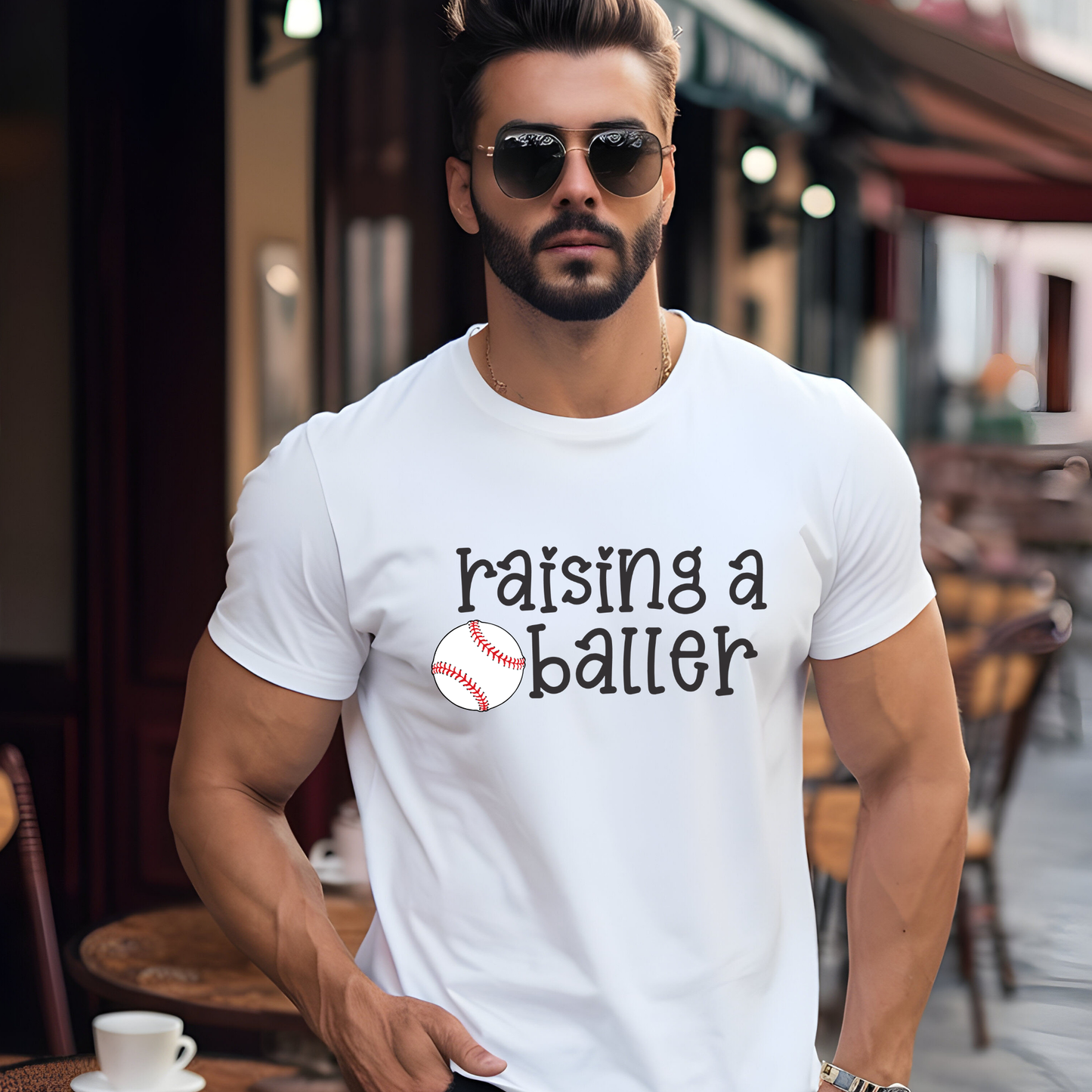 Raising A Baller Baseball Tee