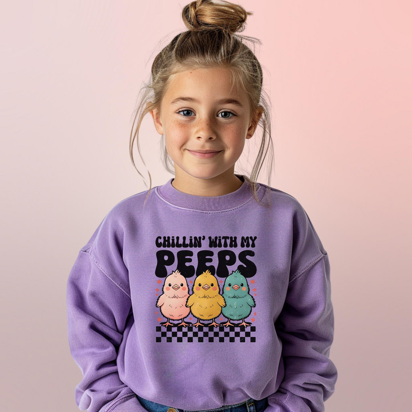 Youth Chillin With My Peeps Pullover