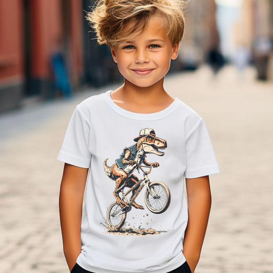 Dino On A Bike Youth Tee