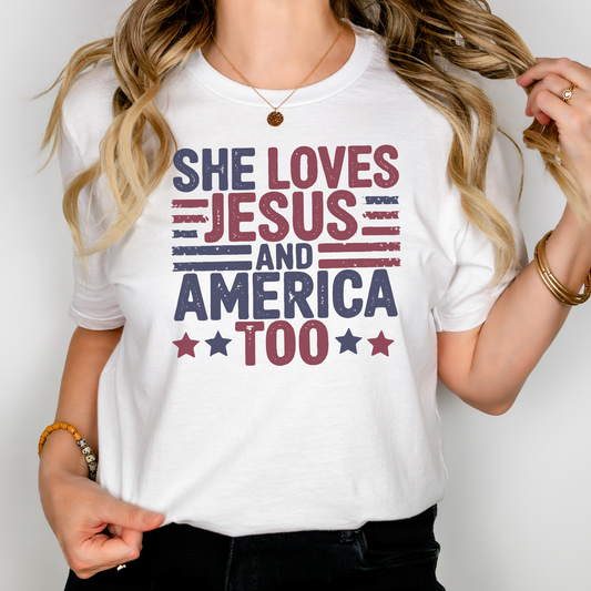 Loves Jesus And America Tee